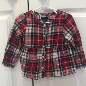Baby Gap girls plaid blouse 2T